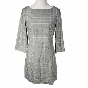 H&M Women's size 10 Black White & Gray Plaid Dress